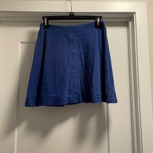 Stretchy Dark Blue Skater Skirt